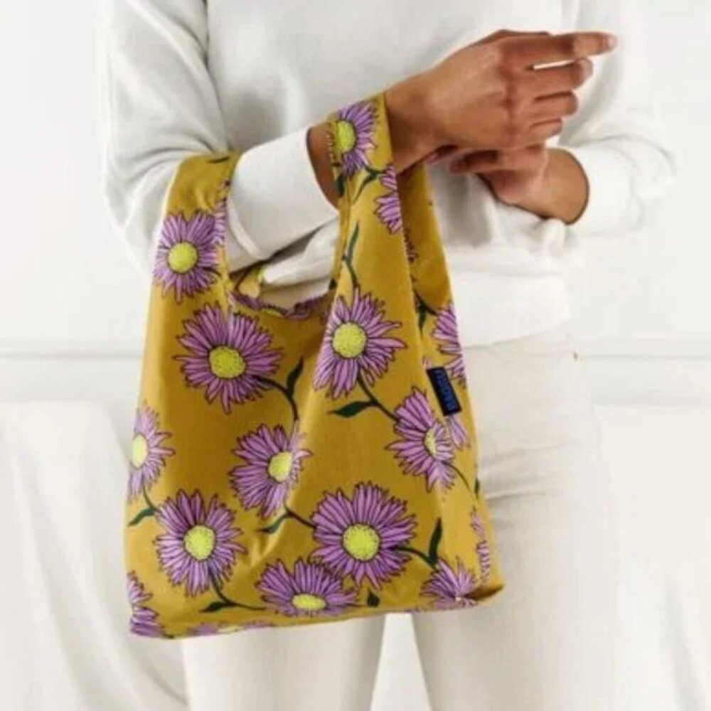 NWT 🌼Baby BAGGU Daisy Chain Reusable Foldable Nylon Tote Bag